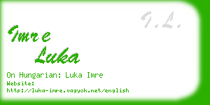 imre luka business card